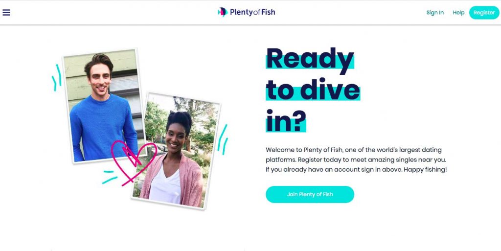 PlentyOfFish main page