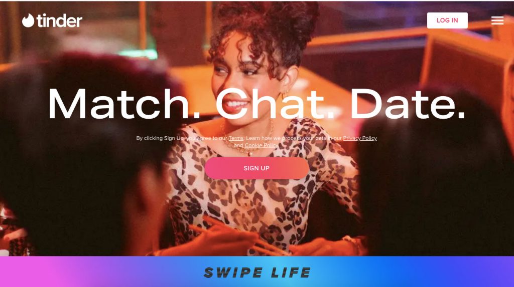 Tinder main page